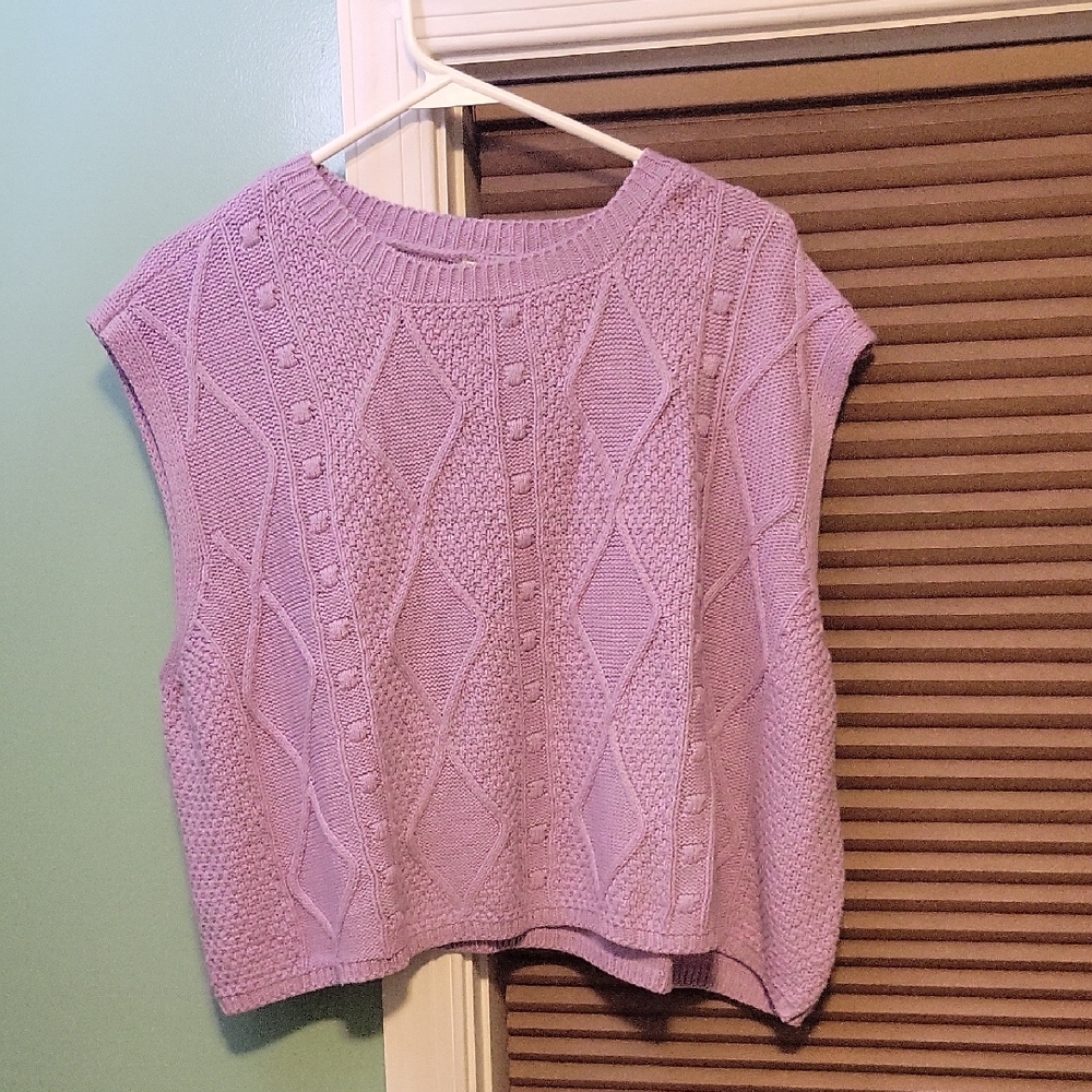 a.n.a Lilac Knit Top